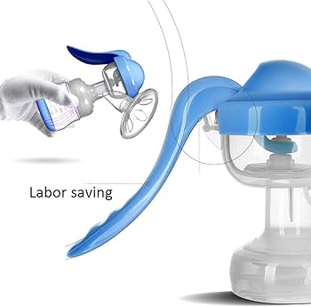 Kamelkart Manual Breast Pump – Comfortable, Portable & Easy to Use | BPA-Free, Ergonomic Design (Blue)
